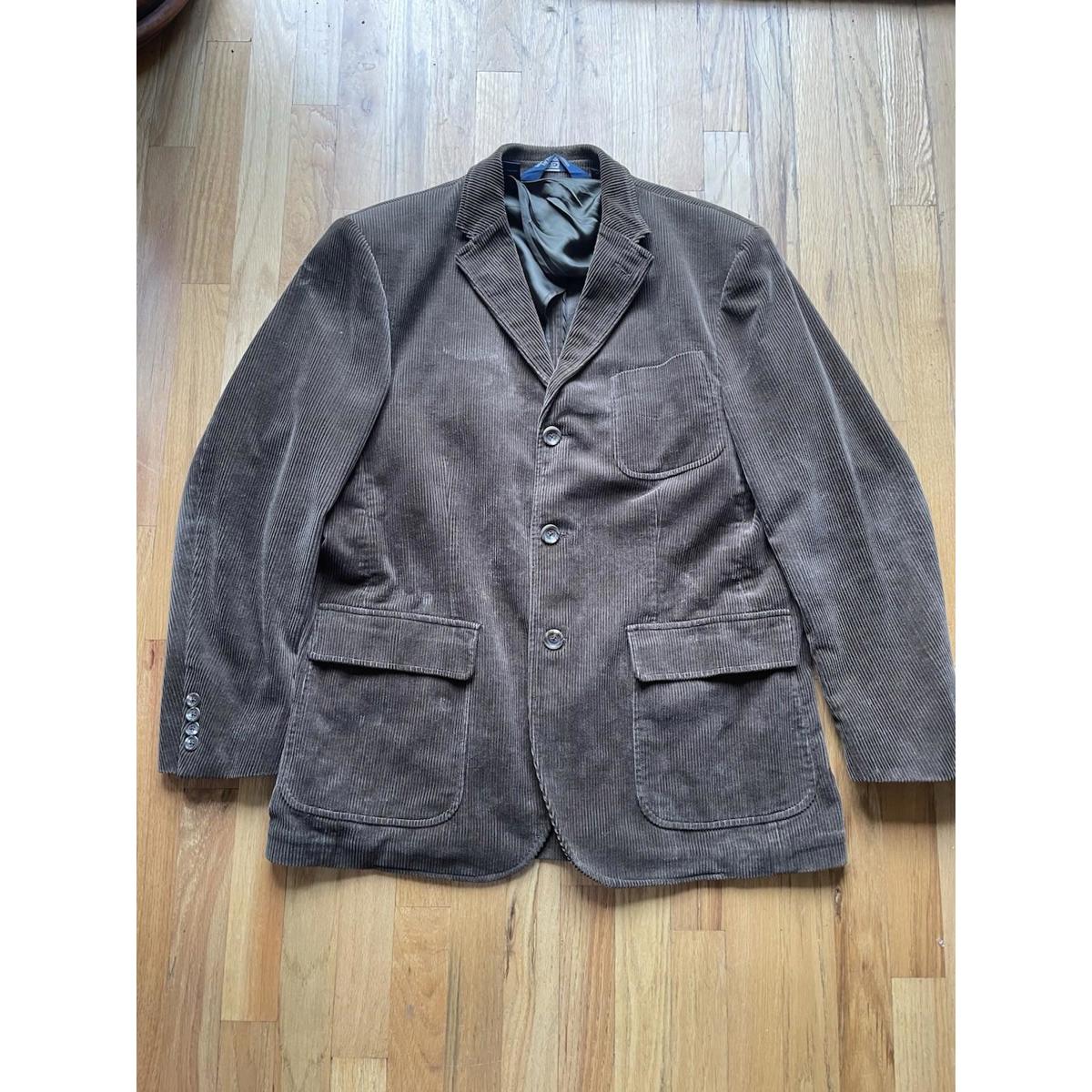 Vintage Polo Ralph Lauren Corduroy Brown Men's Sz L Sports Blazer Classic
